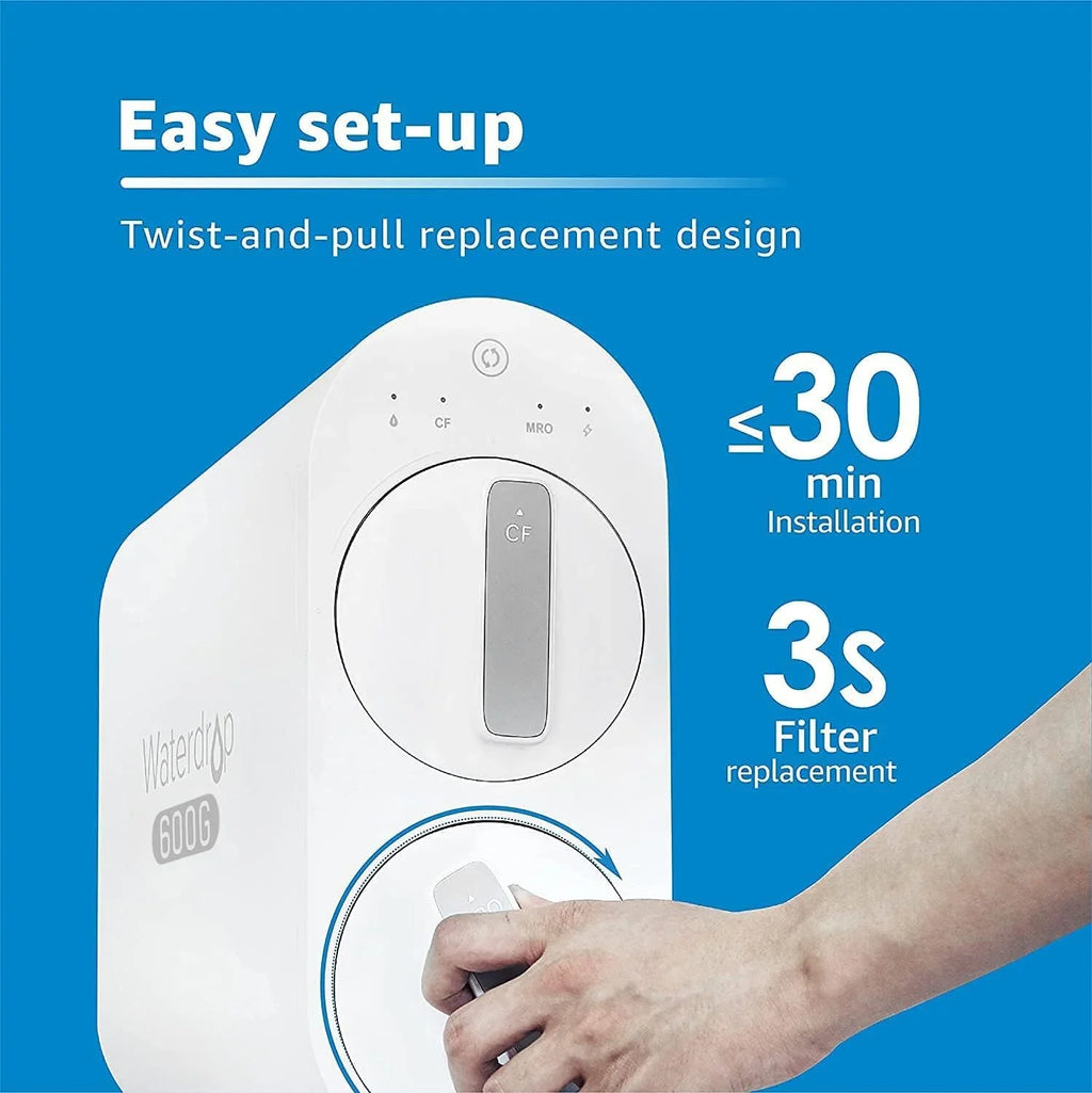 Liquid WD-G2P600-RO Filter, Replacement for WD-G2P600-W Reverse Osmosis System, 2-year Lifetime, Reduce PFAS