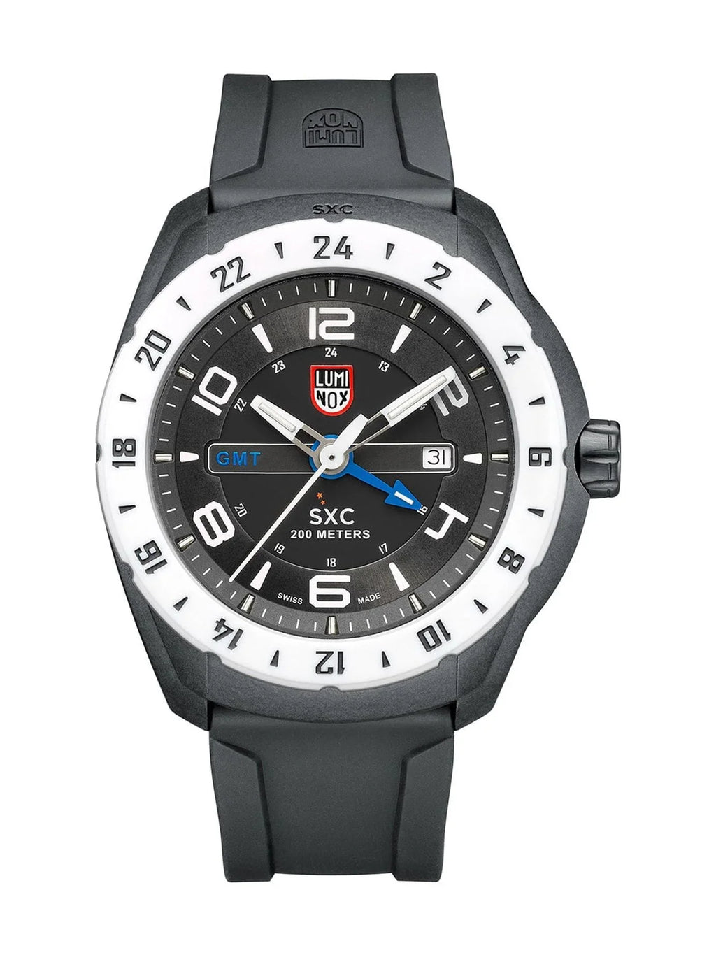Pre-owned Luminox SXC Space PC GMT Black Dial Carbon Quartz Watch XU.5027 (Good)