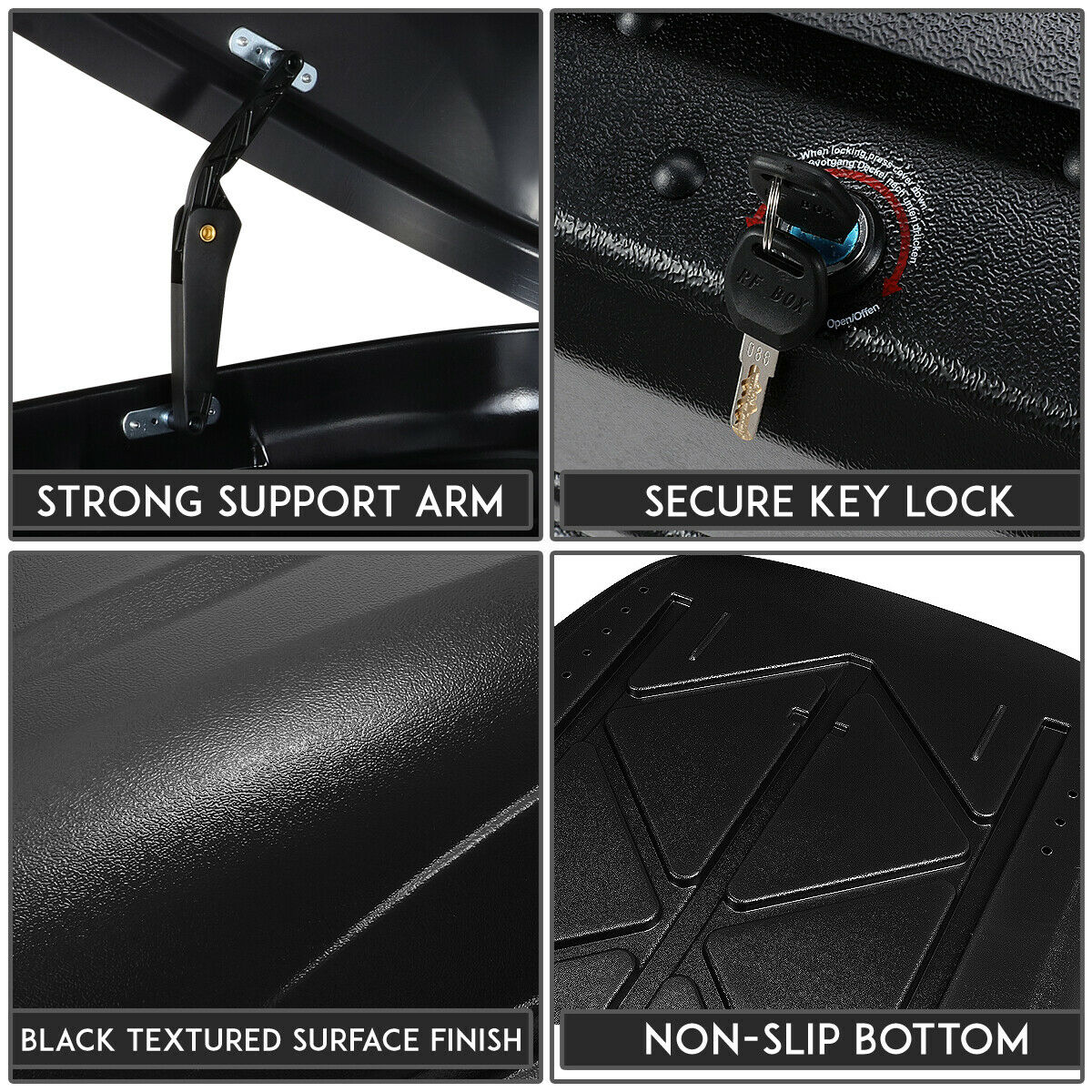 Teledu Fluid Vehicle Roof Mount Travel Storage Box Car Top Cargo Carrier with Lock