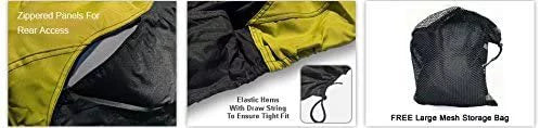 Weatherproof Jet Ski Covers for Yamaha EXR 2020 - Yellow/Black Color - All Weather - Trailerable - Protects from Rain, Sun, UV Rays, and More! Includes Trailer Straps and Storage Bag