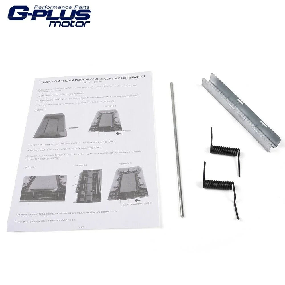 G-Plus Center Console Lid Fit for 1999-2007 Chevy Silverado Suburban Tahoe GMC Sierra Yukon Gray