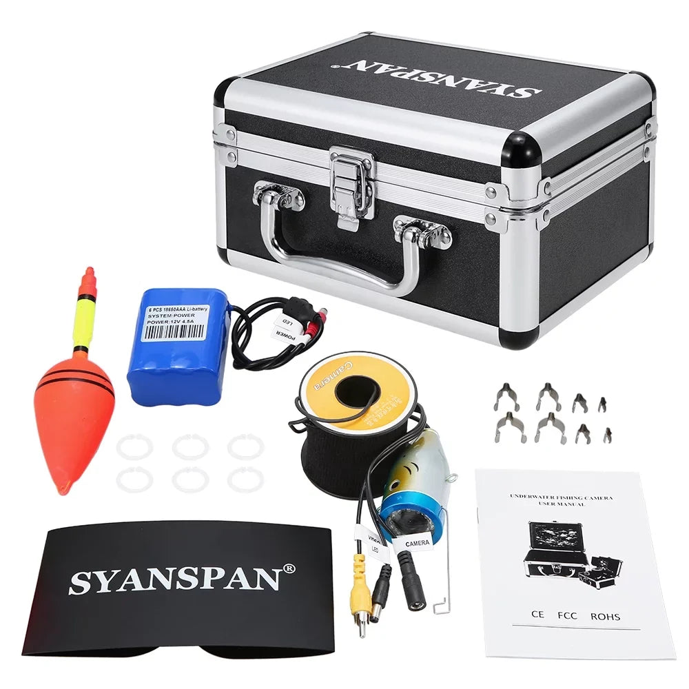 SYANSPAN Fishing Camera,1000tvl Fluid Camera Inch1000tvl Infrared Ir Leds1000tvl Liquid Camera Kit 24pcs Ice Lake Boat Fish Ice Lake 7" InchIr Leds Fish Huiop Koeb