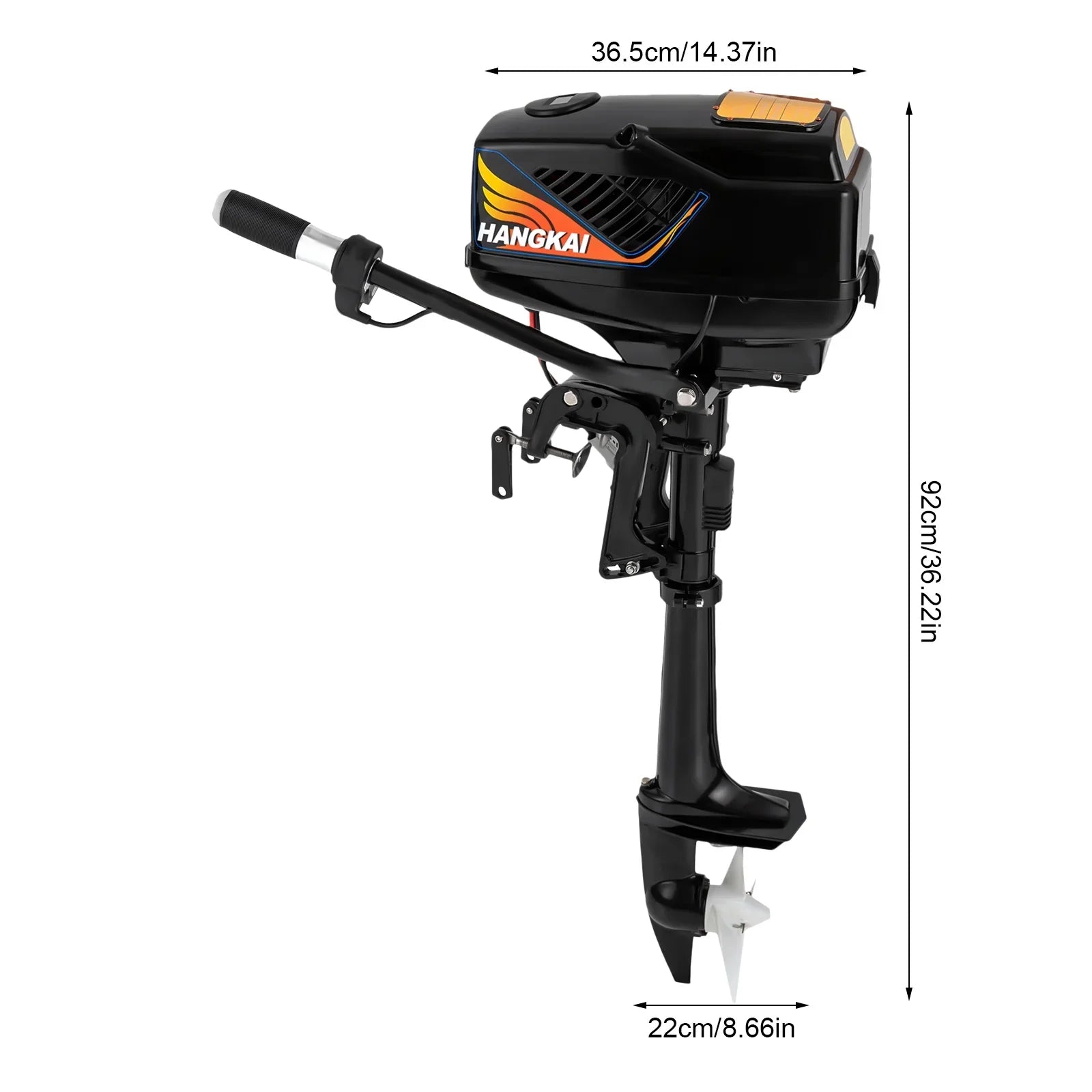 48V Electric Outboard Motor, 1200W Boat Engine Electric Start Marine Trolley Driver Brushless Motor Propeller