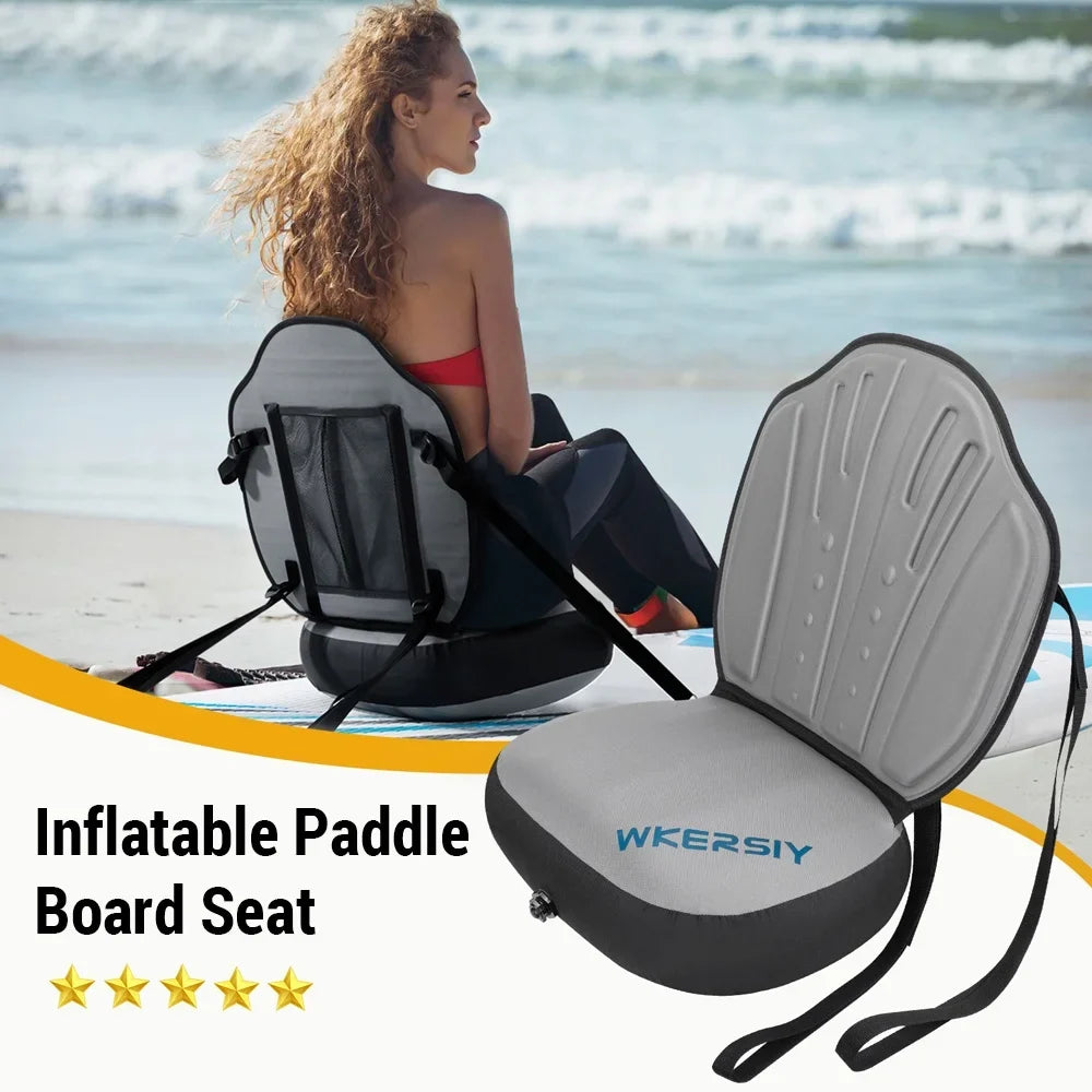 WKERSIY Detachable Kayak Seat with Back Support Inflatable Paddle Board Adjustable Seat Comfortable Kayaking Accessory