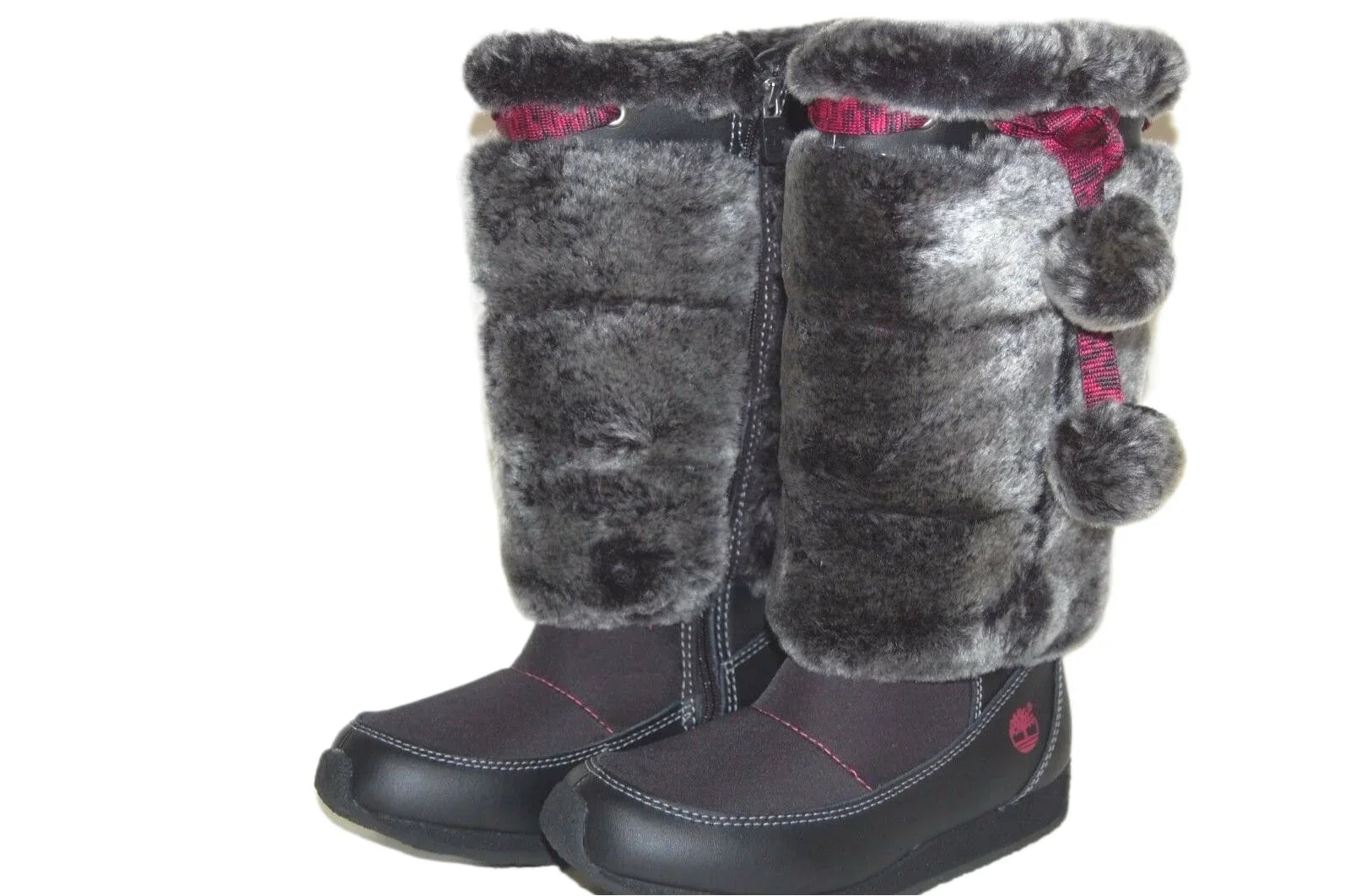 Timberland Preschool Youth Winterberry Tall Fur Medium Boot Black 59794 size 13.5 US