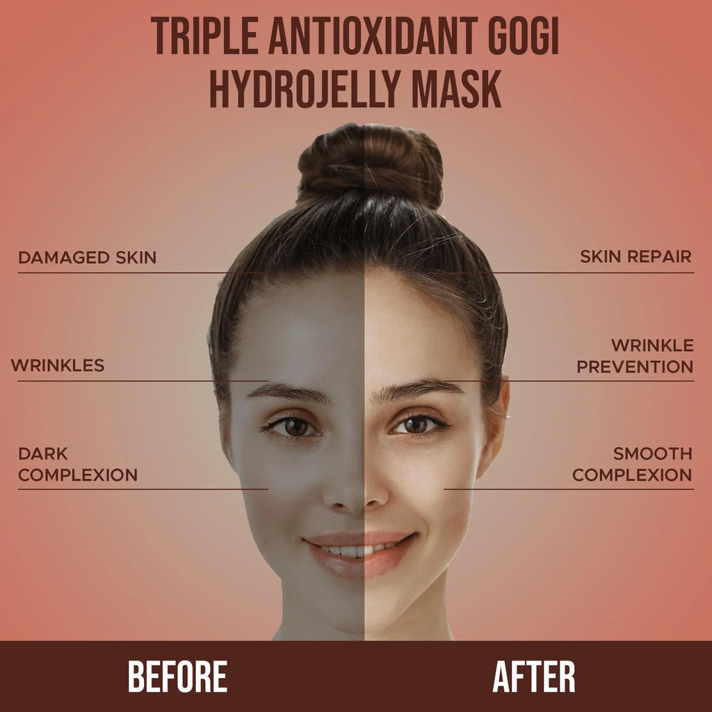 Luminous Skin Lab Antioxidant Goji Jelly Mask, Professional Pack Peel off Facial Mask - Anti-Aging, Reducing Dark Spot & Natural Skin Treatment - Suitable for All Skin Types | 30 fl oz