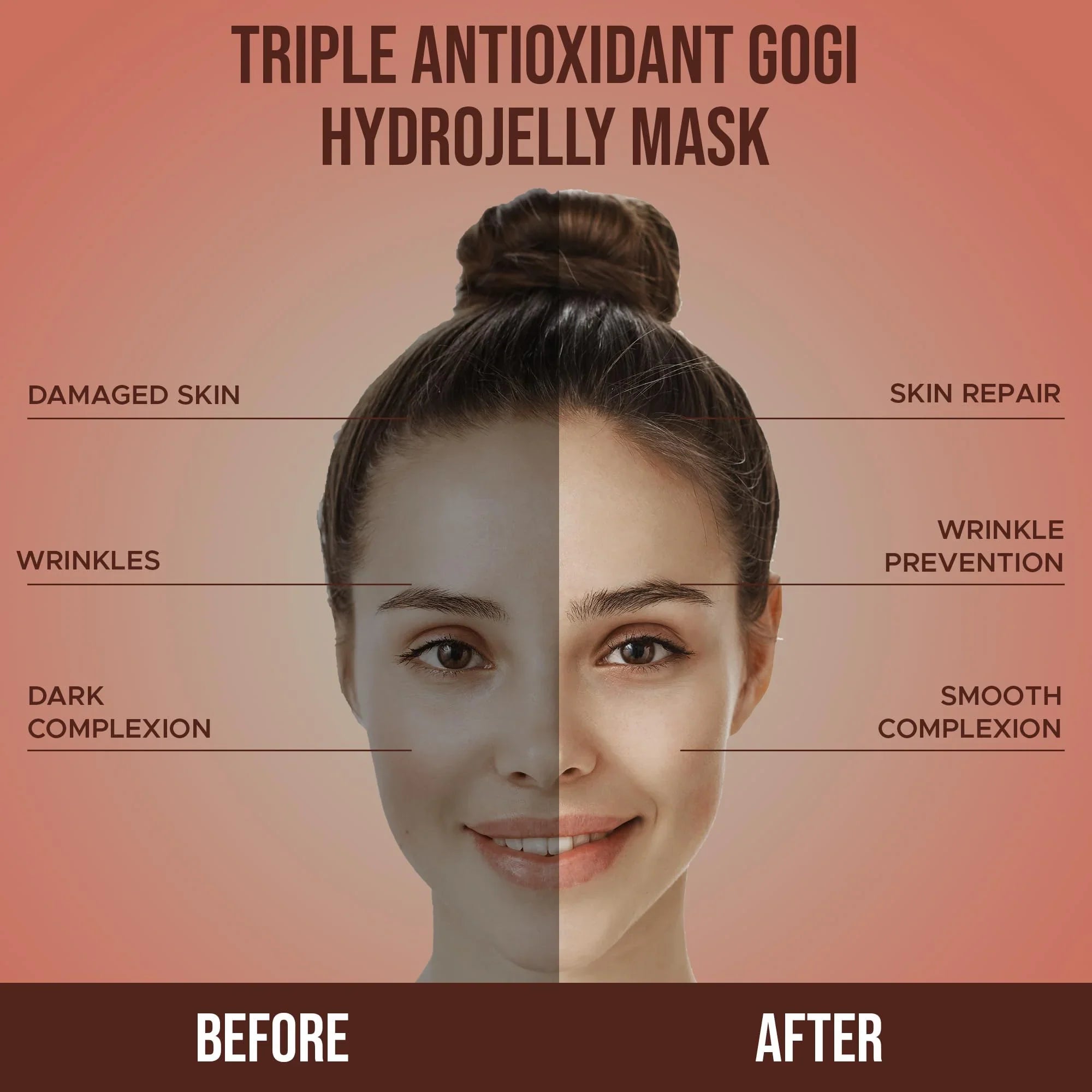 Luminous Skin Lab Antioxidant Goji Jelly Mask, Professional Pack Peel off Facial Mask - Anti-Aging, Reducing Dark Spot & Natural Skin Treatment - Suitable for All Skin Types | 30 fl oz