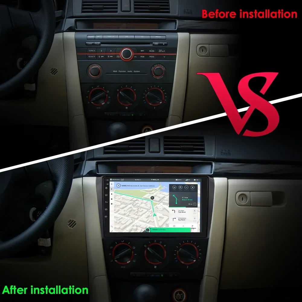 For Mazda 3 2004-2009 9" Android 12 Wifi 2+32GB RDS Car Radio Stereo Head Unit Carplay GPS Navigation