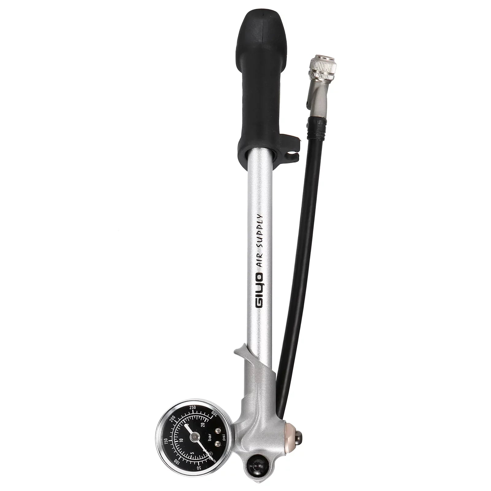 Arealer 300PSI Front Fork and Front Suspension Pump With Gauge High Pressure Pump with Lever Lock Schrader Valve Air Pump for MTB Mountain Bike