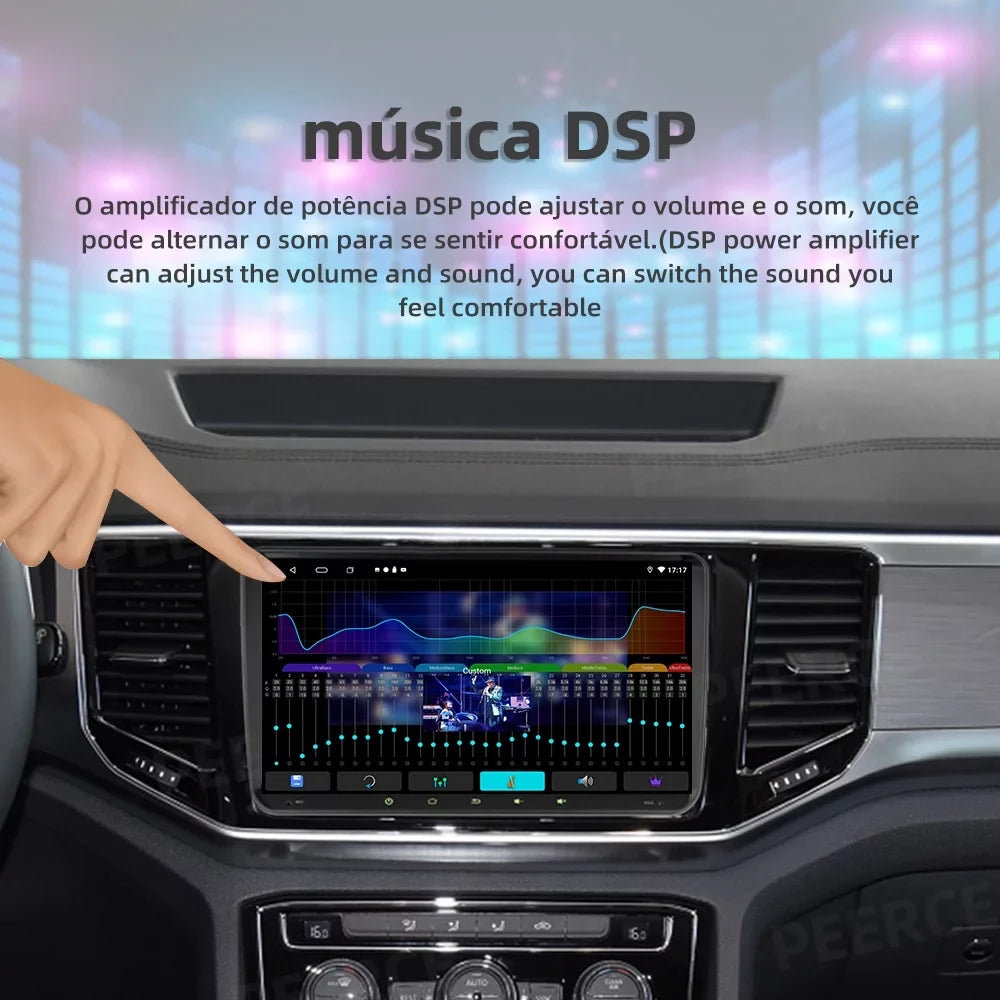 JMANCE 9 inch Android Car GPS Navigation for VW Volkswagen Golf Polo Tiguan Passat Jetta with Carplay Android Auto BT WiFi RDS DSP FM with Backup Camera