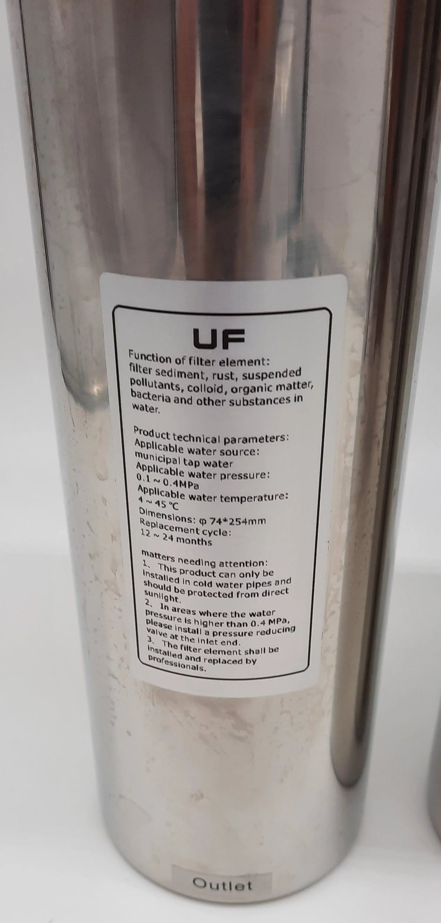 Marine Potable Fluid Ultra filtration 3 stages system stainless steel