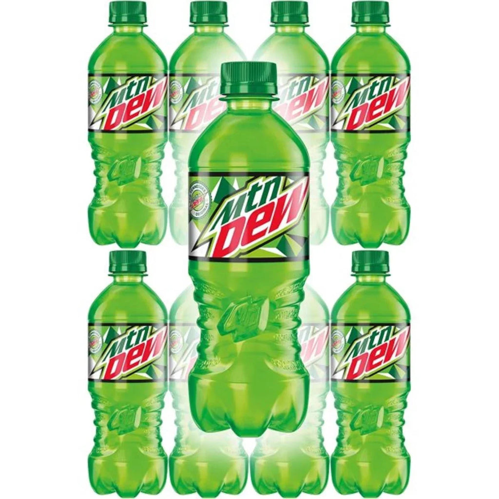 Mountain Dew Soda Pop 20oz Bottles, Quantity of 8