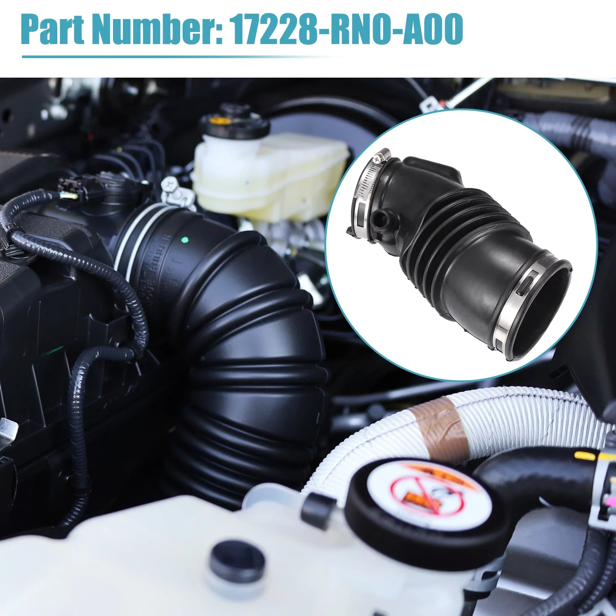 Unique Bargains Air Cleaner Intake Hose with Stainless Steel Hose Clamps for Honda Pilot 2009 - 2015