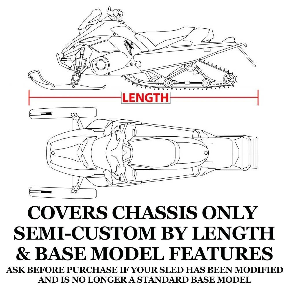 Snow Cover Compatible for 2004-2004 Ski Doo Bombardier snowmobile model GSX LIMITED 1 UP 800, Trailerable 600 Denier Snow Machine Sled Gear