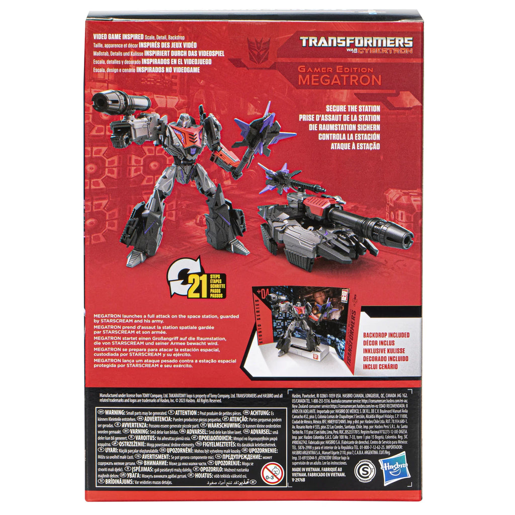 Transformers Studio Series Voyager 04 Gamer Edition Megatron Converting Action Figure (6.5”)