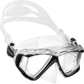 Panoramic Wide View Diving Mask - 4-Window Tempered Glass - Soft Silicone Skirt For A Perfect Seal - Pano 4: Designed In Italy