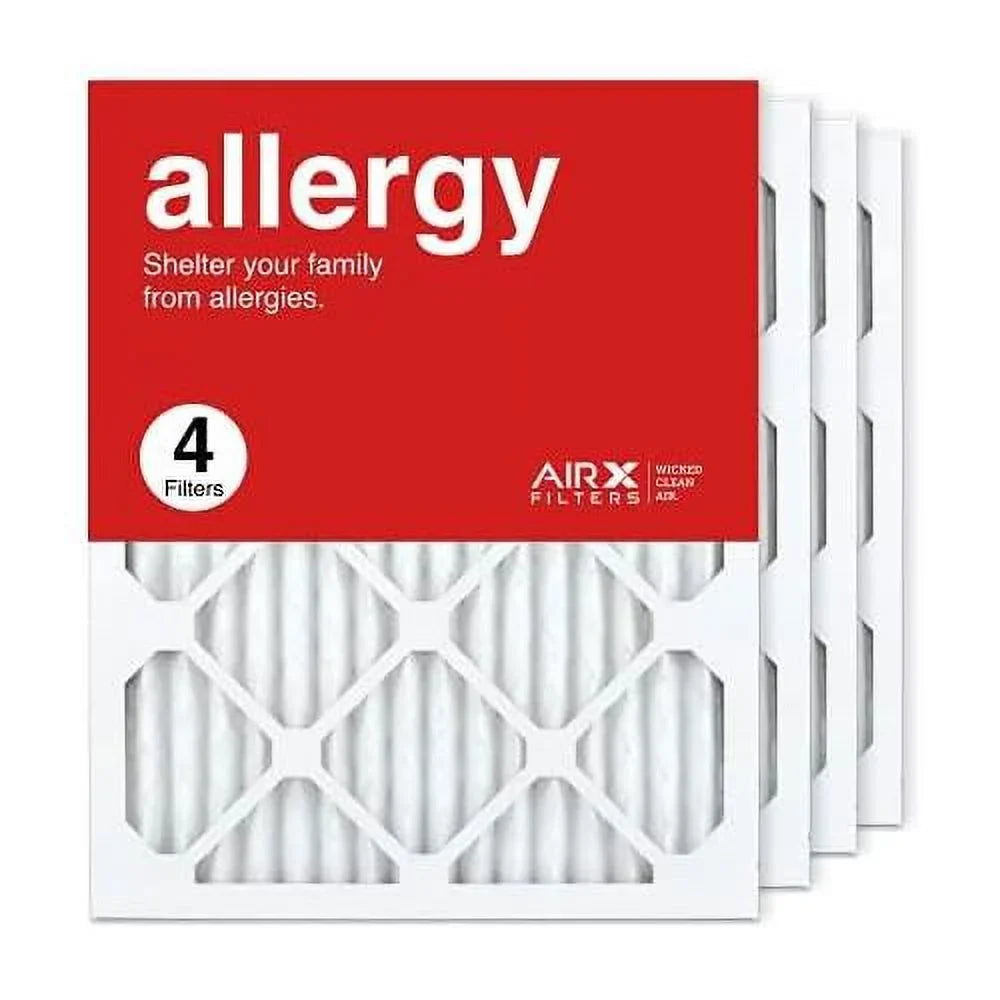 16X20x1 Air Filter MERV 11 Pleated HV Furne Air Filter, Allergy 4-Pk, Made In The