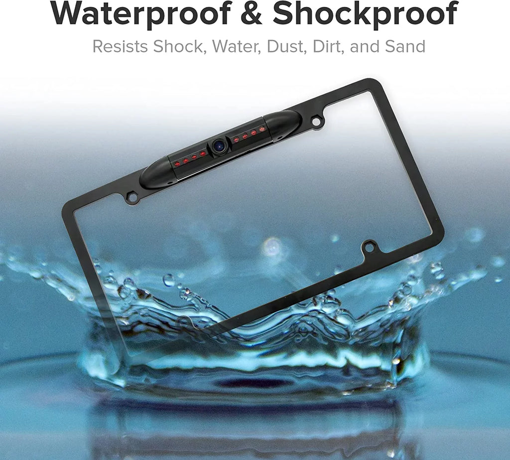 Backup Camera Rearview License Plate Frame for XAV-AX5500 XAVAX5500 Black