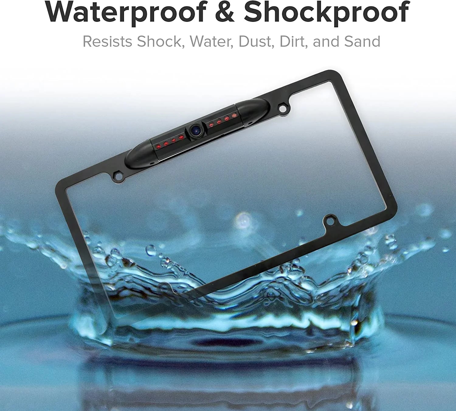 Backup Camera Rearview License Plate Frame for XAV-AX5500 XAVAX5500 Black