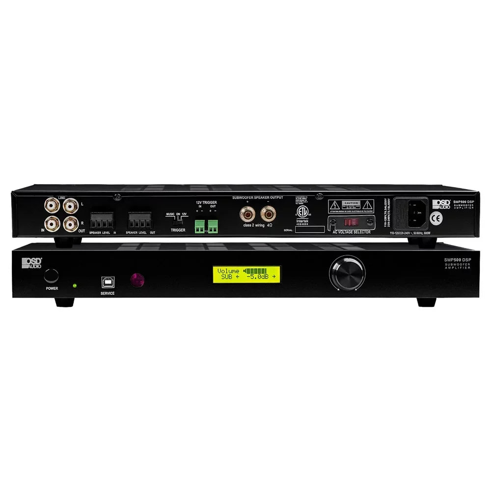 OSD SMP500 800W Mono Class D Subwoofer Amplifier, Auto Sensing, 4 -8 Ohm ETL, CE Certified DSP App Control