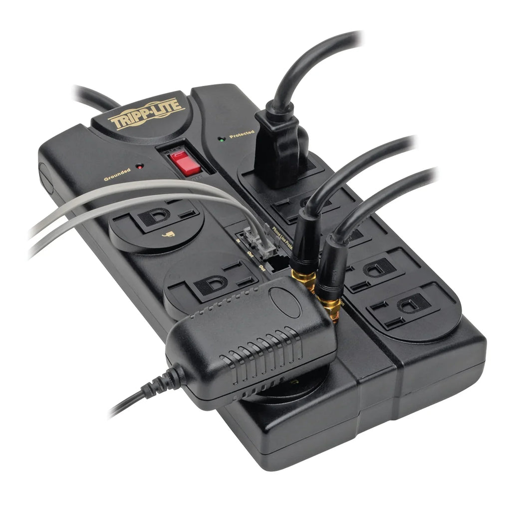 Tripp Lite Tlp808teltv 8-outlet Surge Protector (2,160 Joules; 8ft Cord; Tel/modem/fax Protection; $150,000 Ultimate Lifetime Insurance)