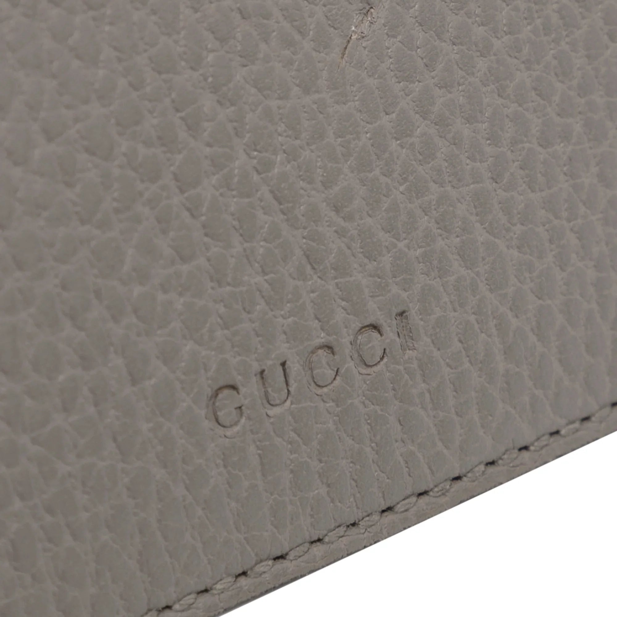 Pre-Owned Authenticated Gucci Small Dionysus Shoulder Bag Calf Leather Gray Unisex (Good)