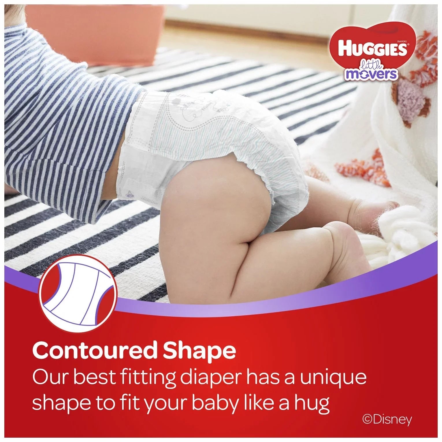 Huggies Little Movers Baby Diapers, Size 4, 104 Ct, Giant Pack