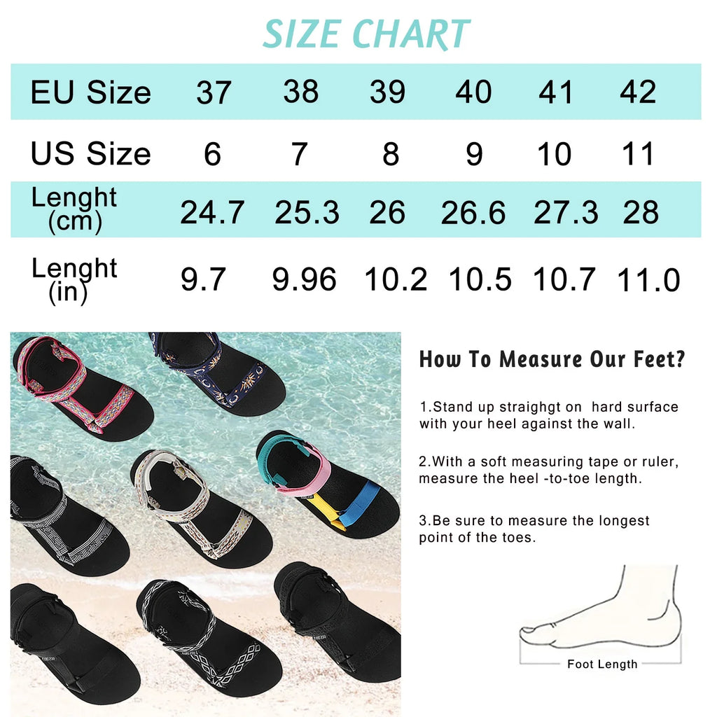 OUSIMEN Women's Sandals Casual Summer Quick-Drying Sandals with Arch Support Outdoor Hiking Sandals Light-Weight Shoes