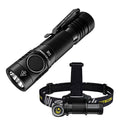 Combo: NITECORE E4K Compact EDC Flashlight - 4400 Lumens -1x NITECORE 21700 Battery Included w/Nitecore UT32 Dual Emitter Headlamp -1100 Lumens