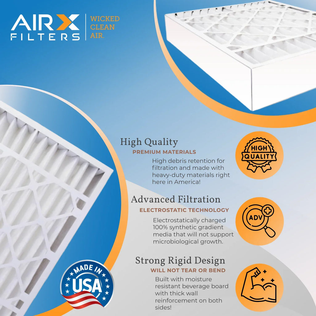 16x25x5 Air Filter MERV 11 Comparable to MPR 1000, MPR 1200 & FPR 7 Compatible with Ultravation 91-005 Filter MERV 11 Comparable to MPR 1000, MPR 1200 & FPR 7 by AIRX FILTERS WICKED CLEAN AIR.