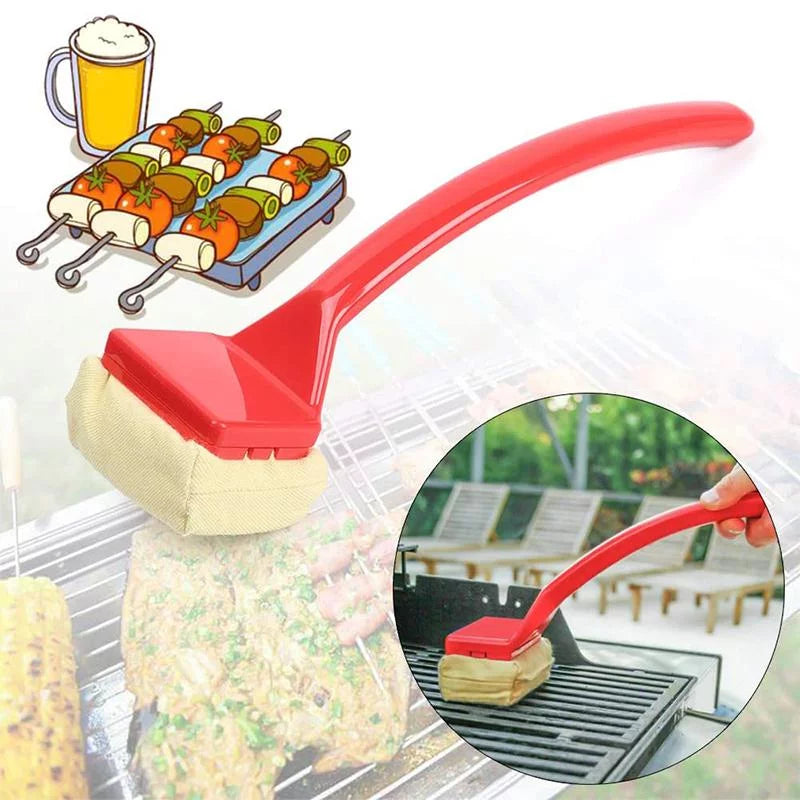 Grill Brush BBQ Cleaning Brush For Outdoor Kitchen Clean Tools Accessories BBQ Replaceable Scraper Cleaning Head Barbecue Cleaner Bristle Free Scraper