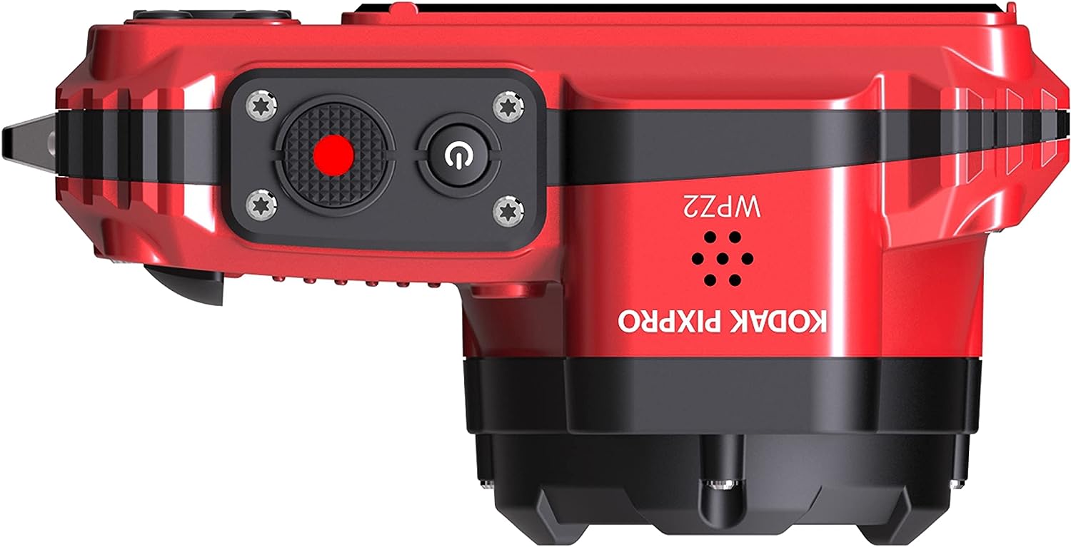 Kodak PIXPRO WPZ2 Digital Camera (Red)+ Extra Battery + LED - 32GB Kit