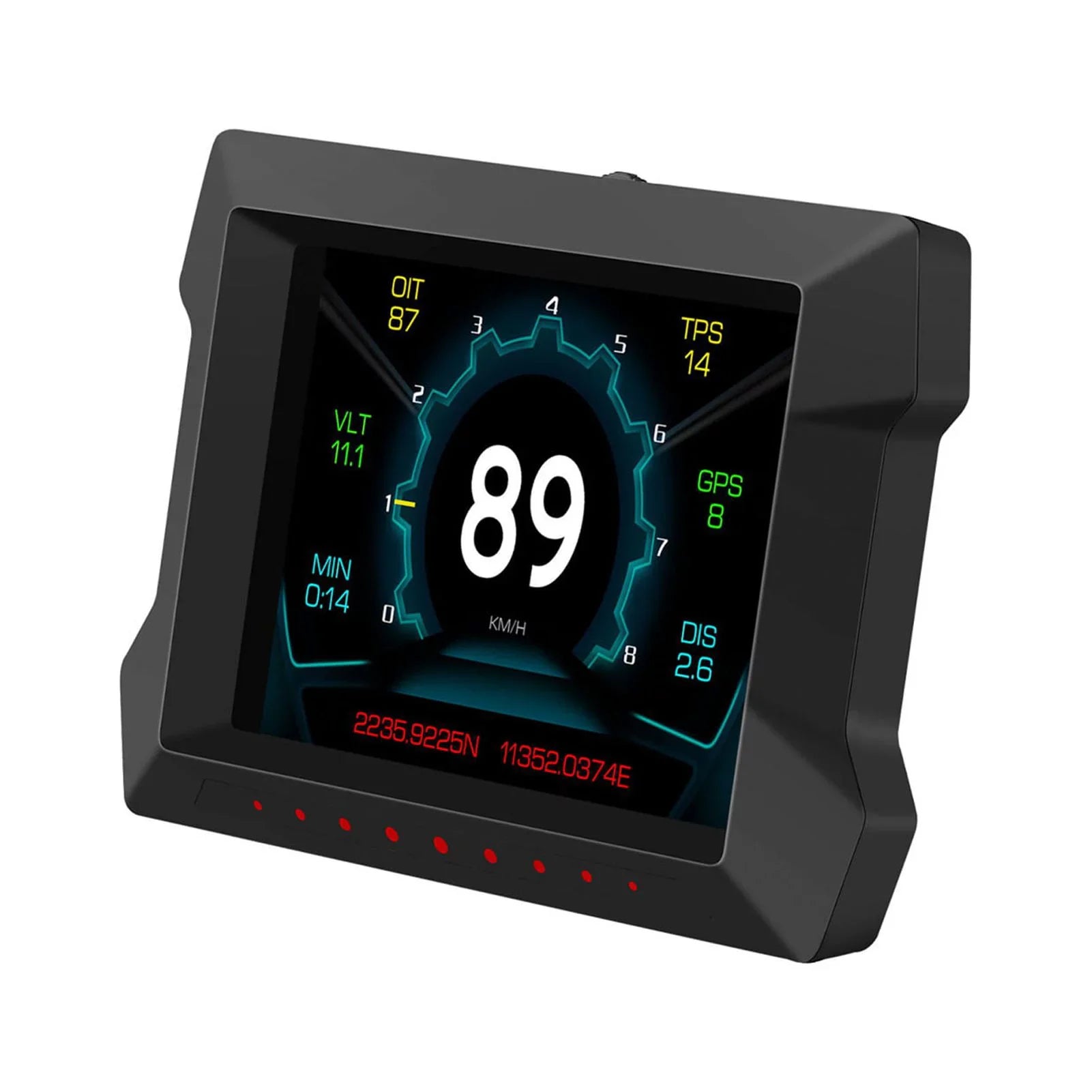 Arealer Multi-Functions Trip Computer P22 Universal Car HUD Car Gauge, OBDⅡ Diagnostic and Slope Meter Digital Speedometer Driving Computer Overspeed for All Vehicles