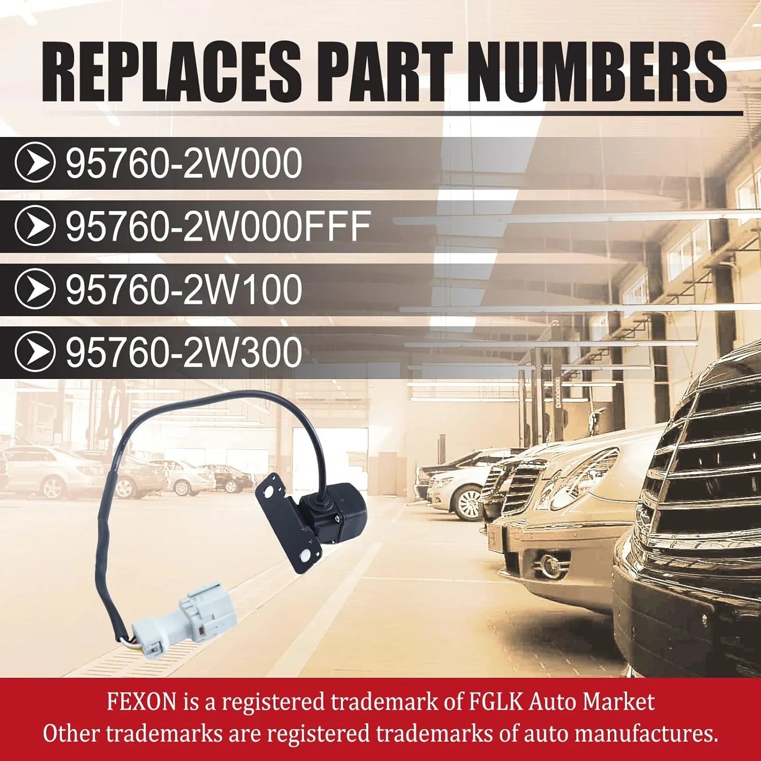Rear View Backup Parking ist Camera for Hyundai Santa Fe Sport 2.0 2.4 2013-2016 Replace 95760-2W000 95760-2W000-FFF