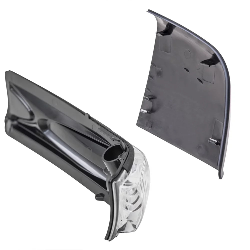 Brock Aftermarket Replacement Passenger Right Door Mirror Cover Paint To Match Gray And Turn Signal Light Set Compatible With 2015-2021 RAM Promaster City SLT/Tradesman SLT