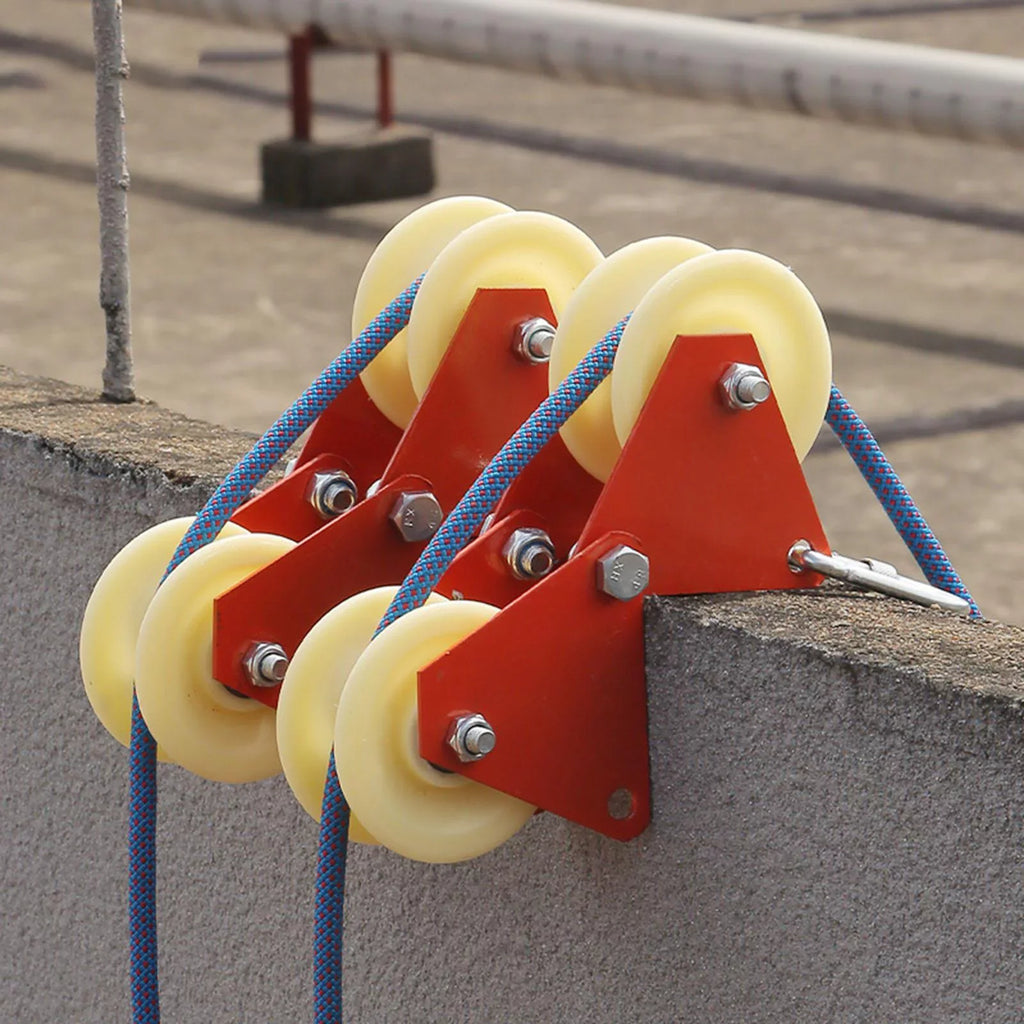 Outdoor Rock Climbing Hiking Mountaineering Abseiling Descending Double Rope Wheels Wear-Resistant Accessories