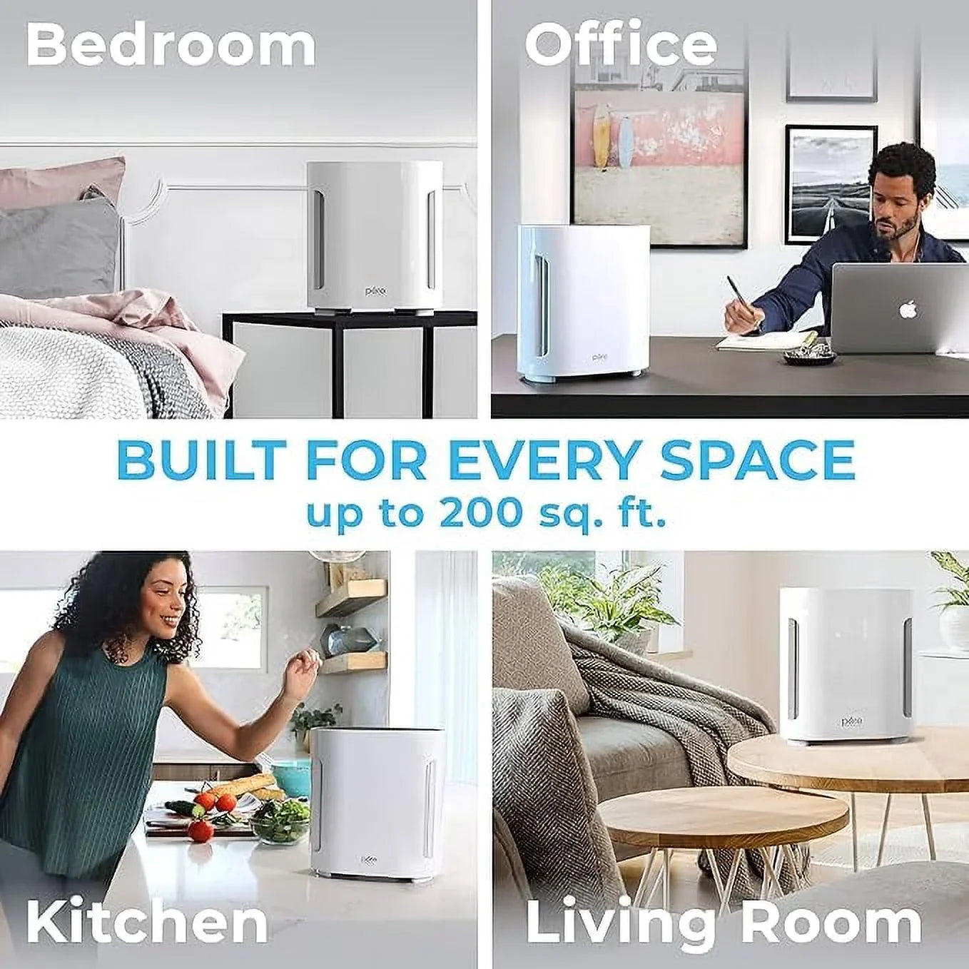 Open Box Pure Enrichment PureZone Air Purifier for Bedroom & Living Room PEAIRPLG - White