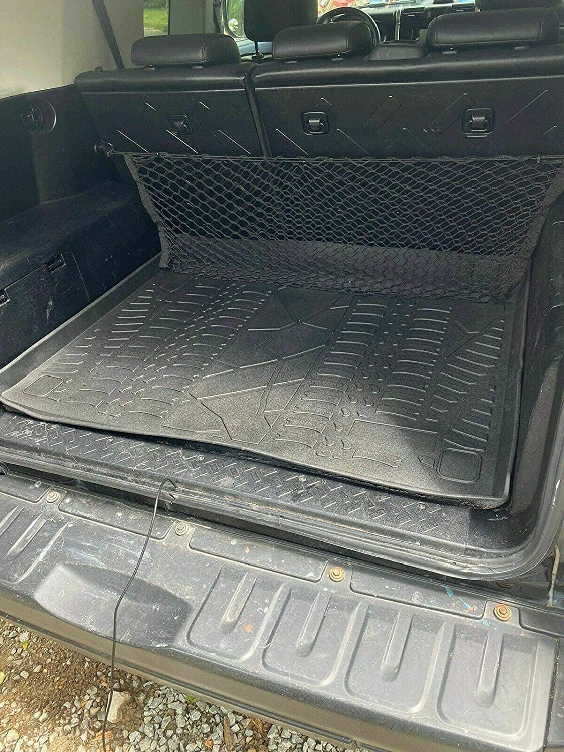EACCESSORIES EA Cargo Liner – Trunk Mat for Toyota FJ Cruiser 2007-2014 – Weather-Resistant Trunk Mats for Cars with Raised Lip – Non-Slip Car Trunk Mat Rubber – Easy to Install – Laser Pre-Cut Design