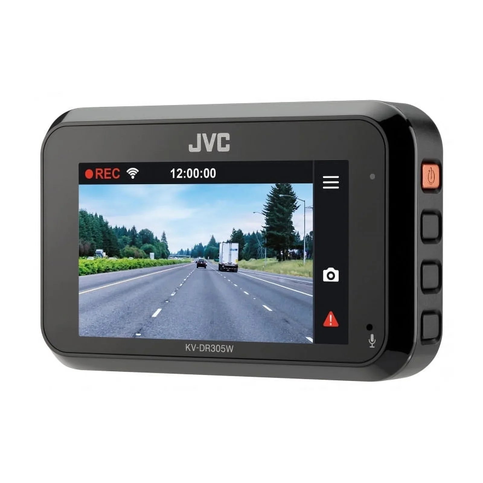 JVC KV-DR305W Full-HD-Dashcam featuring Integrated GPS, Built-in Wi-Fi, Full HD recording, 3-Axis G-Force Sensor and Smartphone Linkag