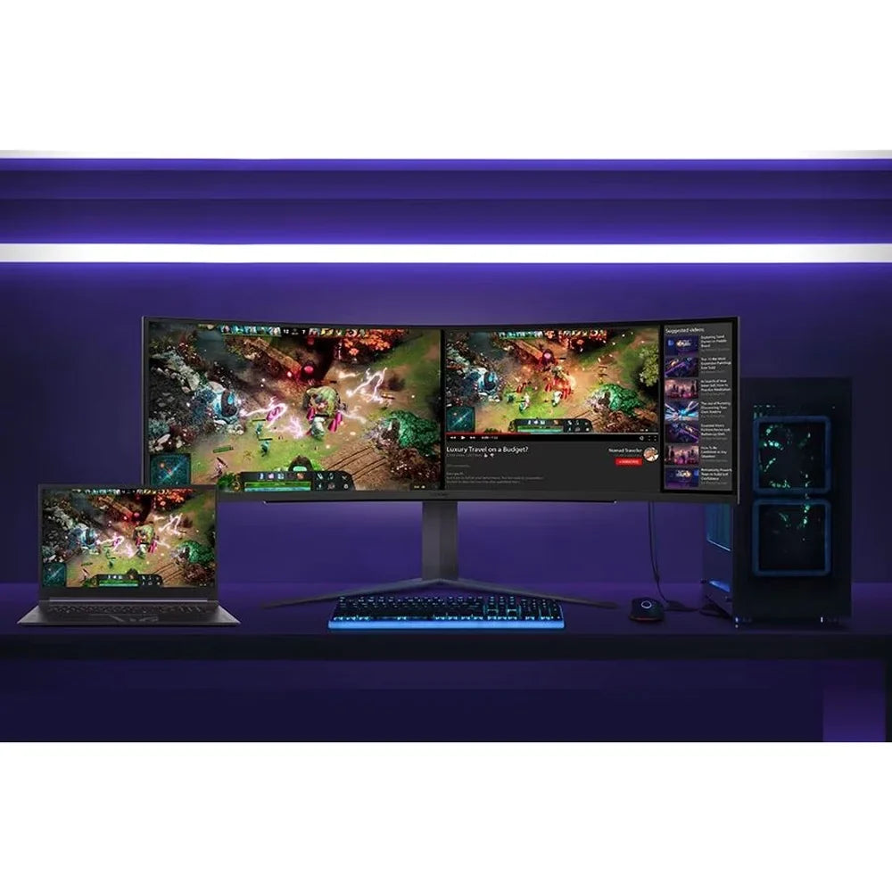Open Box 49GR85DC-B 49" Curved Ultragear DQHD 1ms 240Hz Monitor with VESA DisplayHDR 1000, Black