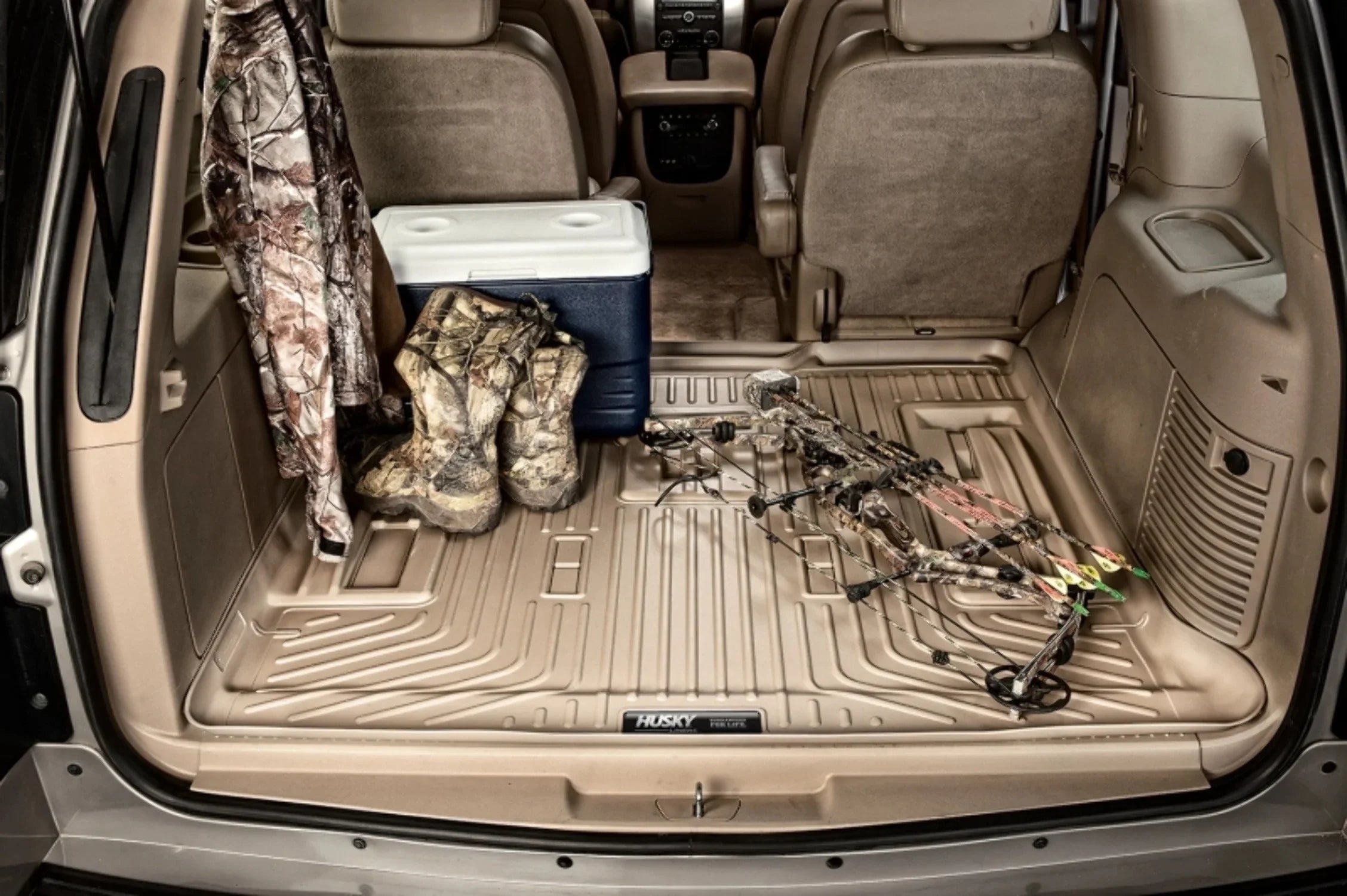 Husky by RealTruck Weatherbeater Series Cargo Liner Tan Compatible with 08-12 Ford Escape, 08-11 Mazda Tribute, 08-10 Mazda Tribute, 08-11 Mercury Mariner