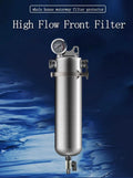TECHTONGDA Front Liquid Filter Housing 10 inch Filter 1 inch NPT for Whole House Liquid Purification 304 Stainless Steel 8000L/h