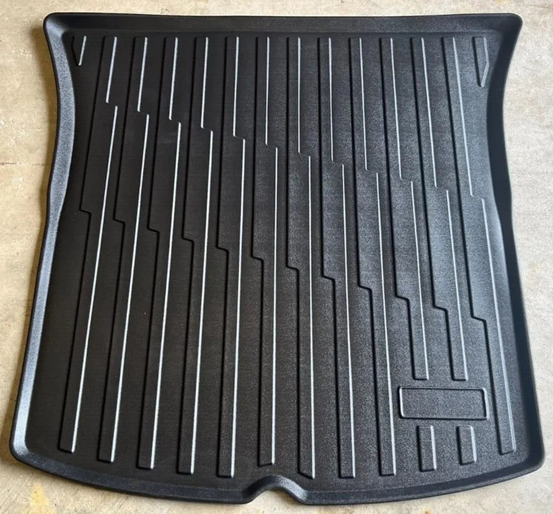 EACCESSORIES EA Cargo Liner – Trunk Mat for Tesla Model Y 2020-2024 – Weather-Resistant Trunk Mats for Cars with Raised Lip – Non-Slip Car Trunk Mat Tray Pad Boot – Laser Pre-Cut Design