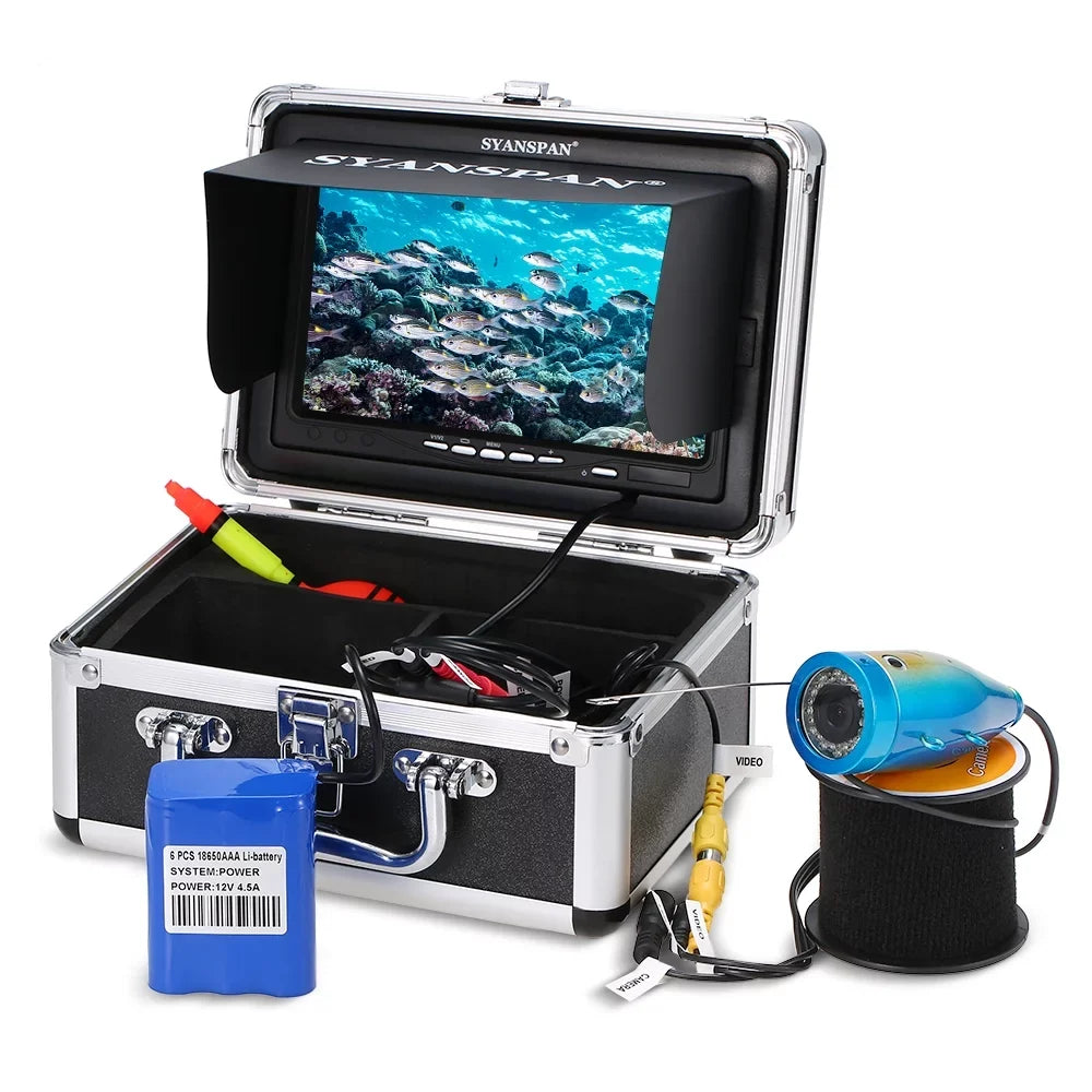SYANSPAN Fishing Camera,1000tvl Fluid Camera Inch1000tvl Infrared Ir Leds1000tvl Liquid Camera Kit 24pcs Ice Lake Boat Fish Ice Lake 7" InchIr Leds Fish Huiop Koeb