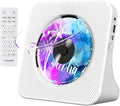 Gueray Portable CD Player with Bluetooth, Desktop CD Music Players for Home Built-in Double HiFi Sound Speakers, Support AUX&USB Headphone Jack, FM Radio Boombox, LCD Monitor Display for Kids Gift