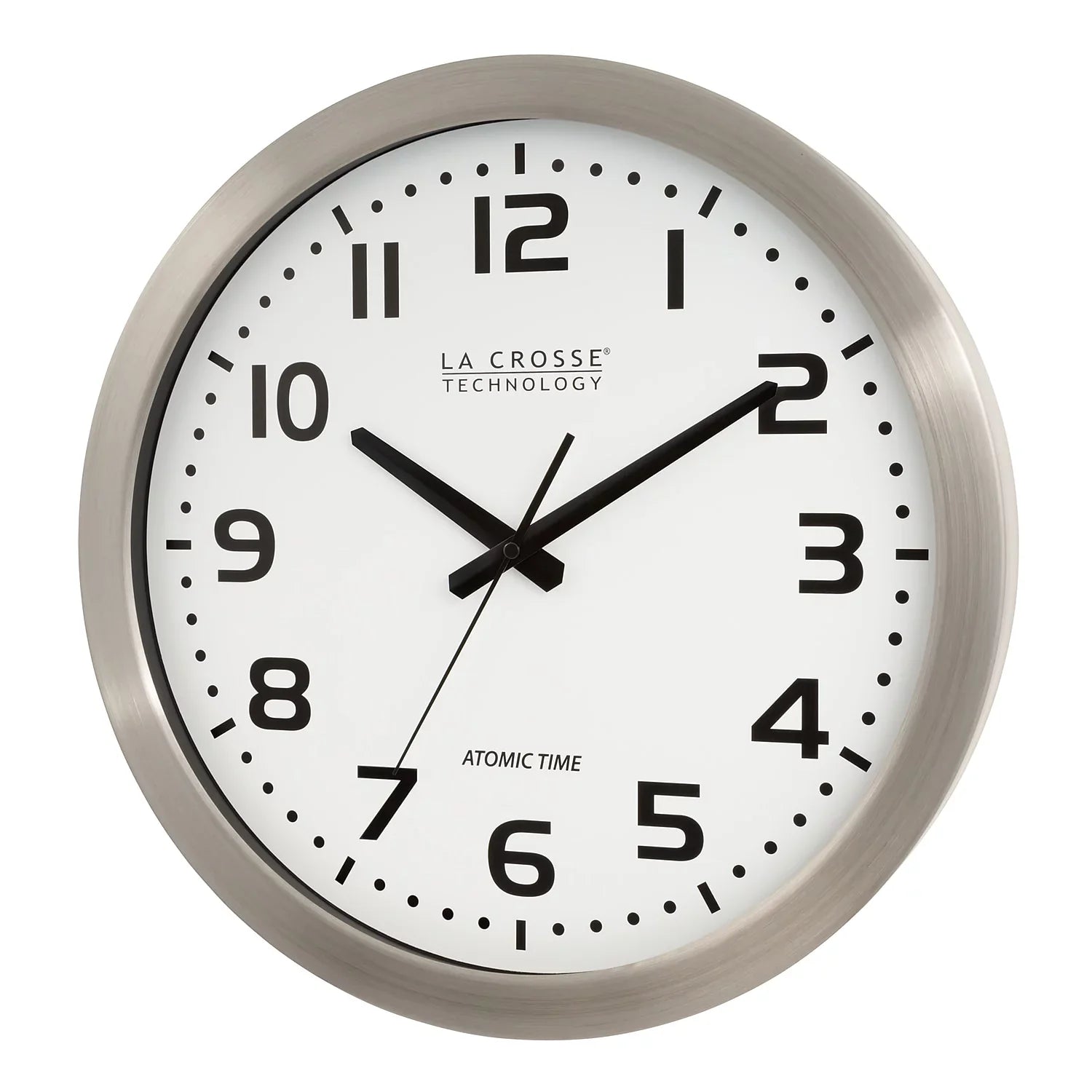 La Crosse Technology® La Crosse Technology® 16" Brushed-metal Atomic Wall Clock