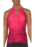 Lauren Ralph Lauren Womens High Neck Halter Tankini Swim Top Pink 6