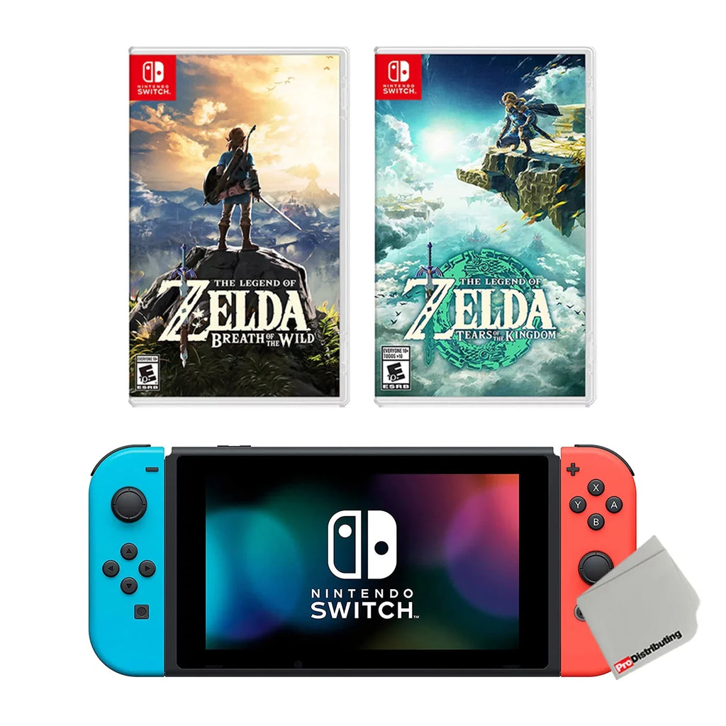 Nintendo Switch 32GB Console with The Legend of Zelda: Tears of the Kingdom and Breath of the Wild Bundle