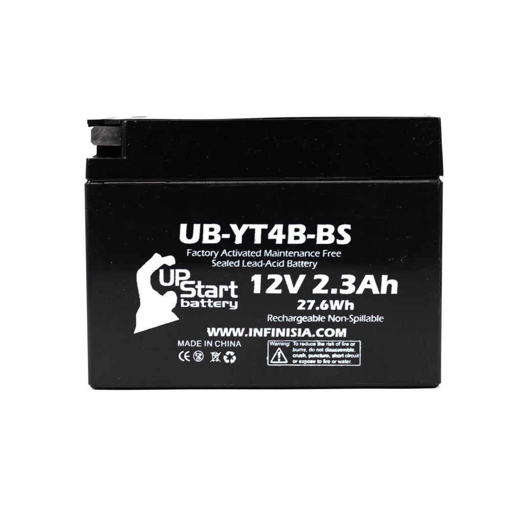 3-Pack UpStart Battery Replacement for 2015 Yamaha TTR110E 110CC Factory Activated, Maintenance Free, Motorcycle Battery - 12V, 2.3Ah, UB-YT4B-BS