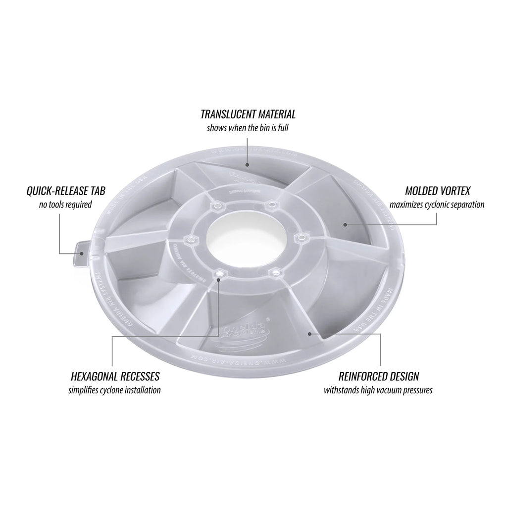 Oneida Air Systems Dust Deputy 2.5 Deluxe All Clear Cyclone Separator Kit